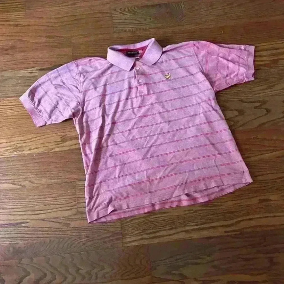 Master's Collection PGA Polo Red Stripe Polo Size XL 100% Cotton Golf Logo Polo - Picture 4 of 9